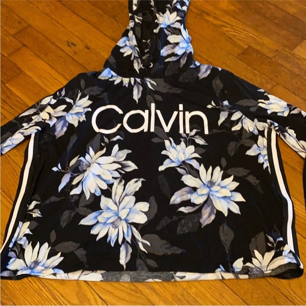 Calvin Klein performance floral cropped hoodie - Picture 1 of 3